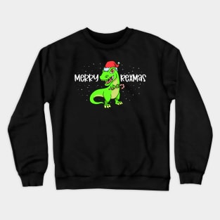 Merry Christmas with Dinosaur - Merry Rexmas Crewneck Sweatshirt